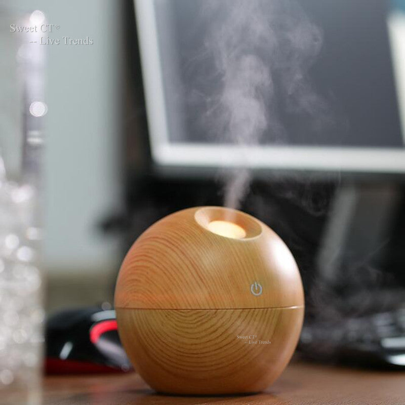 Essential Oil Diffuser 130ML LED Ultrasonic Cool Mist Aroma Air Humidifier USB Air Purifier for Office Home Bedroom Living