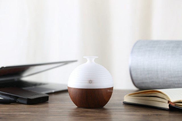 Essential Oil Diffuser 130ML LED Ultrasonic Cool Mist Aroma Air Humidifier USB Air Purifier for Office Home Bedroom Living